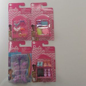 4 Barbie Accessories Packs nwot